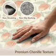 thumbnail image 6 of ODIKA 4'x6' Washable Area Rug Farmhouse Peach Fruit Toile Vintage Botanical Repeat Vine Border for Dorm Room, Small Living Stain Resistant Low Profile, Easy Care, 6 of 7