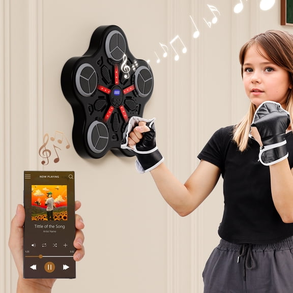 Smart Bluetooth Boxing Trainer for Kids - Wall-Mounted with Dual Installation & Scoring for Home Use