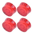 thumbnail image 4 of 4Pcs Acrylic Bass Knobs Electric Guitar Volume Control Potentiometer Hat Guitar AccessoriesBlack on Red, 4 of 8