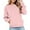 Pink, variant on Women Blouses Running Top Long Sleeve Women Ladies Quarter Zip 2x Ladies Sweatshirt Pullover Three Quarter Zip Womens Light Weight Hoodie Thin Workout Hoodies Leopard Sweater Tunic Black M