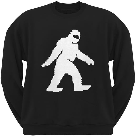 8-Bit Sasquatch Black Sweatshirt - Medium