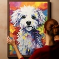thumbnail image 6 of Bolognese Canvas Wall Art Famous Oil Paintings Monets Watercolor Dog Canvas Funny Dog Canvas Floral Print Abstract Farmhouse Gallery Aesthetic Room Decor for Bedroom Bathroom, 6 of 6
