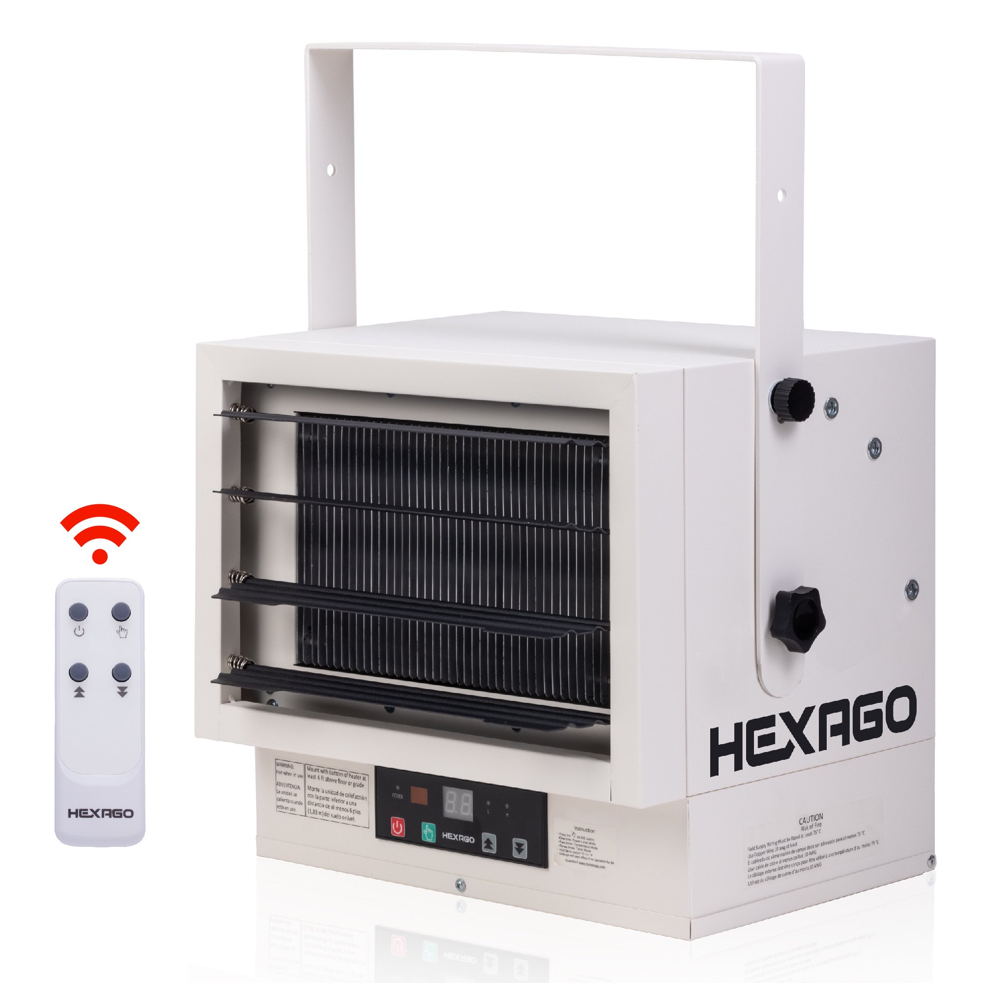 HEXAGO 5000W Industrial Indoor Electrical Garage Space Heater w/ Remote,  Thermostat and Timer, ETL Listed - Walmart.com