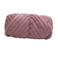 thumbnail image 1 of Hilo grueso de terciopelo de 500 g para tejer a mano, lavable, suave, tubular jumbo Rosa oscuro, 1 of 9