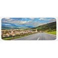 thumbnail image 1 of Landscape Kitchen Mat, Road in the Alps Small Town with Colorful Houses Clouds Clear Sky Rural Scenery, Plush Decorative Kitchen Mat with Non Slip Backing, 47" X 19", Multicolor, by Ambesonne, 1 of 1