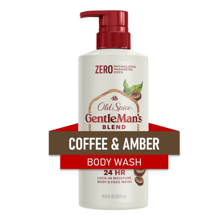 Old Spice Men's Body Wash GentleMan's Blend Coffee & Amber, 16.9 oz