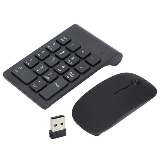 Number Pad Mouse Combo, 18 Key Usb Keypad Plug And Play 1200 DPI For Office For Travel For Home