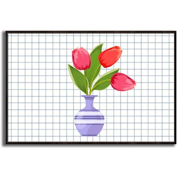 IDEA4WALL Framed Canvas Wall Art for Living Room, Bedroom Vase Canvas Prints for Modern Home Decoration Ready to Hang