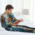 thumbnail image 5 of KLL Whimsical Goat Artist Sleepwear Mens Flannel Pajamas,Long Cotton Pj Set, 5 of 7
