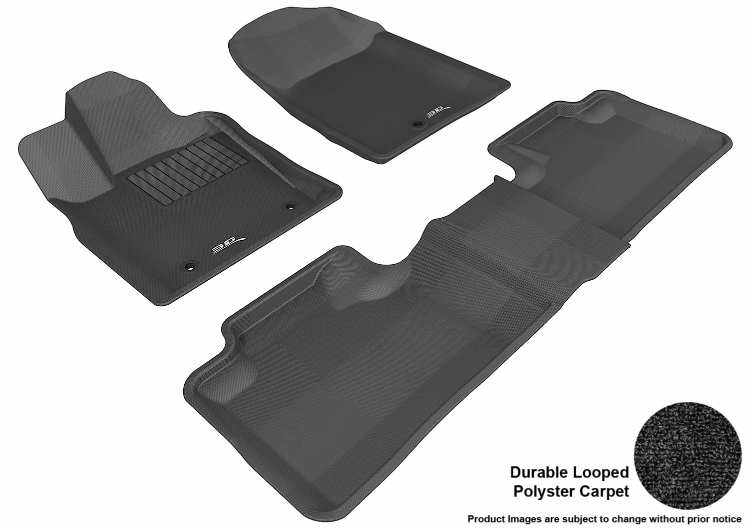 3D MAXpider® Floor Mat CLASSIC BLACK DODGE DURANGO 20112012 BENCH SEAT