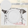 thumbnail image 3 of Ambesonne Pug Place Mats Set of 4, Portrait of a Dog Cartoon, Standard Size, Black Red, 3 of 6