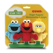 Gund Sesame Street Finger Puppets Set of 3 Elmo, Big Bird and Cookie Monster