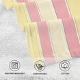 thumbnail image 5 of Yayeee 100% Cotton Hand Towels for Bathroom 16" x 28" Soft Absorbent Kitchen Towel, Pink and Yellow Striped Pattern, 5 of 7