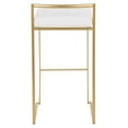 thumbnail image 5 of Fuji Contemporary-Glam Stackable Barstool in Gold with White Velvet Cushion by LumiSource - Set of 2, 5 of 7