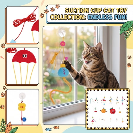 Interactive Cat Toys Hanging Cat Toys 4.5 Inch Cat Enrichment Toys Hanging Doorway Cat Toys Kitten Oral Plush for Indoor Cats and Kittens 1 Pack