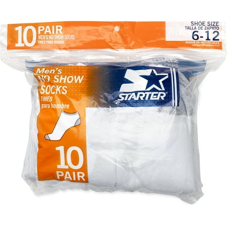 Men's No Show Socks, 10 Pairs