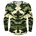 thumbnail image 2 of LEBONYARD Men's Essentials Long Sleeve Crew Tee,Mens Sweatshirts under $10,Men's Camouflage Printing Button Casual Long Sleeve Round-Neck Blouses Shirts Camouflage S, 2 of 4