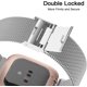 thumbnail image 3 of Bandas de metal compatibles con Fitbit Versa/Fitbit Versa 2 Band para mujeres y hombres, pulsera ajustable de malla de acero inoxidable para Fitbit Versa 2/Versa/Versa Lite SE, oro rosa, 3 of 8