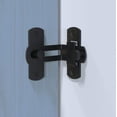 thumbnail image 1 of Pestillo negro TUNC de acero inoxidable de 90 grados cerradura de puerta dedicada grande paquete de 2 70mm, 1 of 5