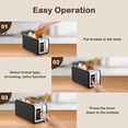 thumbnail image 4 of Mecity 4 Slice Toaster with Touchscreen Long Slot, Stainless Steel Smart Bread Toaster for Bagel Muffin Waffle Gluten Free Breads, Timer, Defrost, Re, 4 of 8