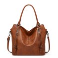 thumbnail image 4 of Bolso grande para mujer, bolso de mano portátil, de piel suave, de gran capacidad, bolso bandolera para mujer, 4 of 6