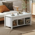thumbnail image 2 of HOMCOM Lift Top Coffee Table with Storage, Modern Center Table, White, 2 of 10