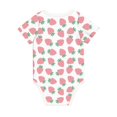 thumbnail image 2 of Daiia Strawberry Printed Unisex-Baby Short Sleeve Onesies Bodysuits Baby Climbing Clothes Soft and Comfortable Romper with Expandable Shoulder Design-9M, 2 of 8