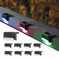 thumbnail image 1 of Valla solar resistente al agua, luz solar de cubierta, luz de escaleras, luz LED IP65 para escaleras de patio al aire libre (luz de color negro, 8 piezas) Kuyhfg Sin marca, 1 of 2