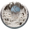 thumbnail image 2 of Christmas Acrylic Round Forest Snow House Hanging Decoration, Winter Landscape Ornament, Three Dimensional Christmas Decoration Gift, Christian Decoration for Christmas Tree, 2 of 6