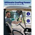 thumbnail image 2 of Tenvolti 10000mAh Clip on Fan, 8-Inch Golf Cart Fan Rechargeable with LED Light, 9 Speeds Strong Airflow, Quiet, 30Hrs Runtime, 360° Rotation, Cooling for Bed Camping Office Desk Dorm, Black C108, 2 of 3