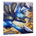 thumbnail image 6 of Lucario Shower Curtain Cartoon Art Bath Shower Curtains with 12 Hooks, Waterproof Washable Polyester Bathroom Home Decor Set 72x72 Inch, Plastic, 6 of 8