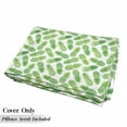 thumbnail image 5 of Pineapple Floor Pillow Lounger Cover, Ombre Watercolor Scattered Pineapples in Different Directions on Plain Pattern, Nap Mat Printed Fabric Case for 5 Pillows, 88" x 27", Green White, by Ambesonne, 5 of 5