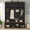 Black, variant on 59" Farmhouse Hall Tree with Bench, Entryway Storage 4-in-1 Coat Rack with Cabinets and Hooks for Mudroom Living Room, White