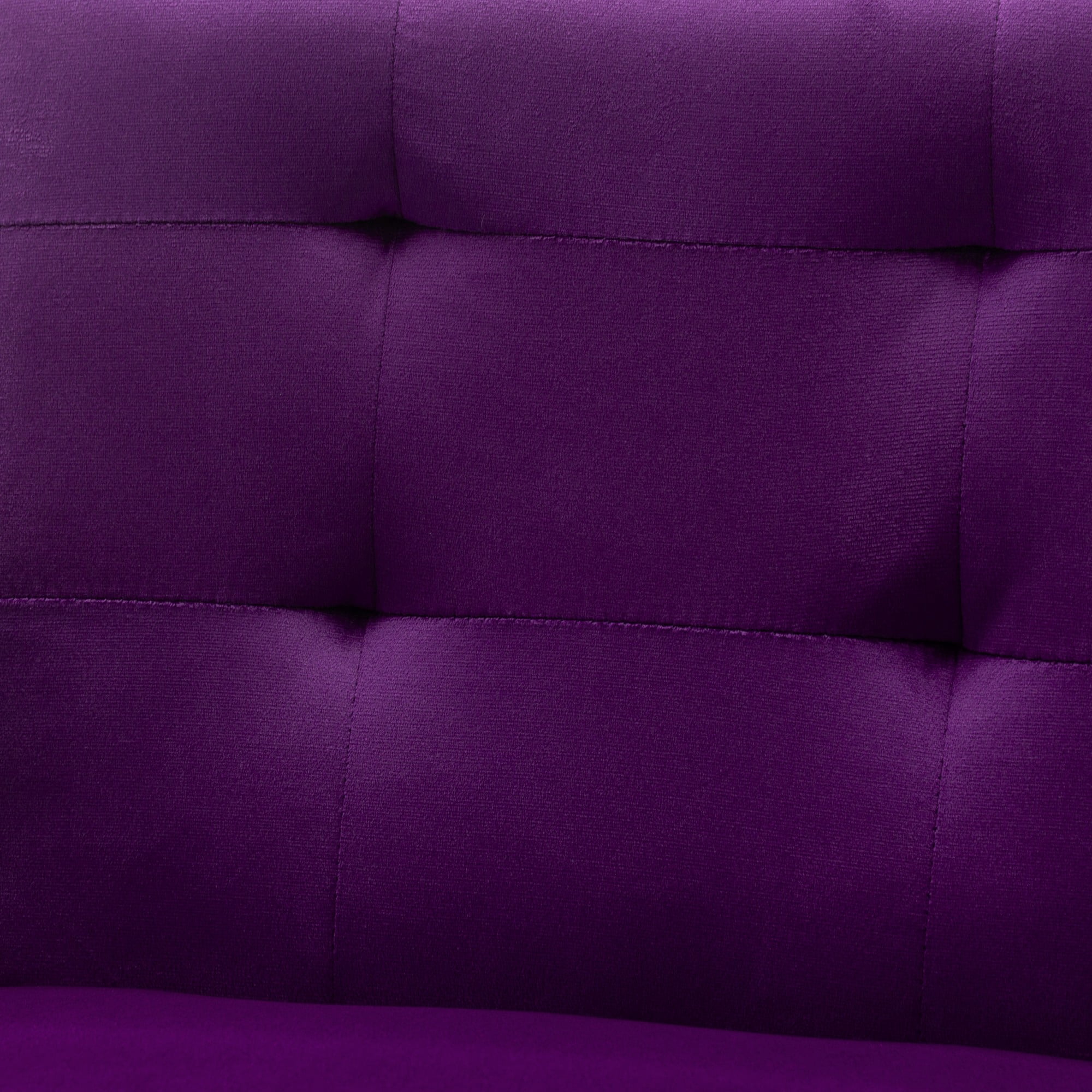 Gewnee 25.39 inch Wood Frame Upholstered Armchair,High Density Sponge Seat Cushion with Anti-Slip Foot Pads,Suitable for Living Room,Bedroom and Office.Purple
