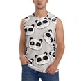 thumbnail image 2 of Lsque Cute Panda Print Men's Cotton Blend Sleeveless Muscle Shirts (S-3XL)- Moisture Wicking, Odor Protection, UPF 30+,X-Large, 2 of 8