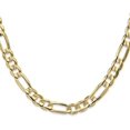 thumbnail image 2 of Solid 14K Yellow Gold 7mm Concave Open Figaro with Lobster Lock Chain - 22", 2 of 8