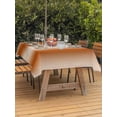 thumbnail image 3 of Outdoor Table Cloth with Umbrella Hole and Zipper,Burnt Orange Ombre Waterproof Rectangle Tablecloth 60"x102",Modern Abstract Art Farmhouse Gradient Washable Table Cover for Outside Party Picnic, 3 of 8