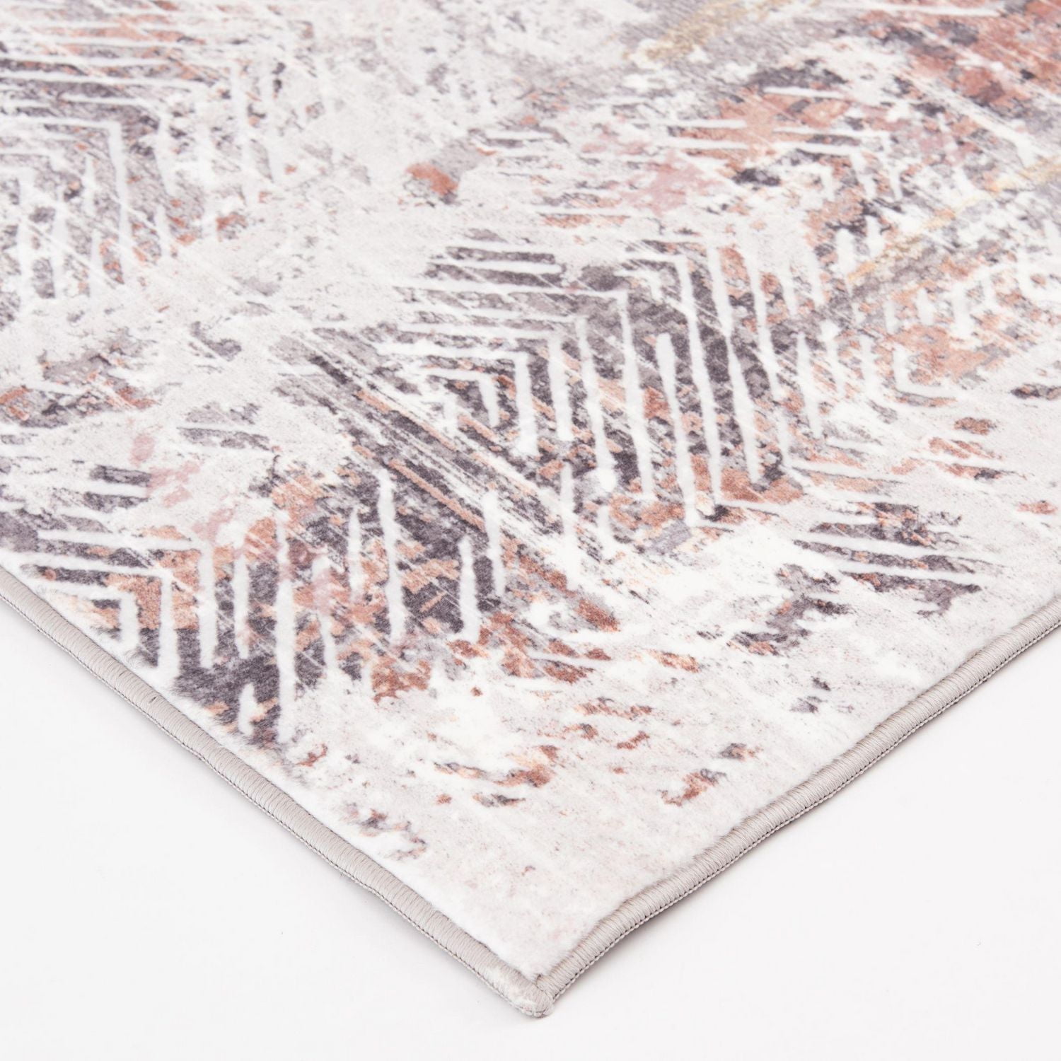 Tapis tissé gris clair et violet clair Banburry