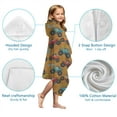 thumbnail image 7 of Brown Monster Cartoon Trucks Word Pattern Hooded Bath Towel，50"x30" for Ages 3 To 12 Kids, Quick Dry Lightweight Soft Microfiber Hood Beach Towel Cover Up for Kids, 7 of 7