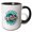 Black/White, variant on 3drose, Bilbao, Biscay, the Kingdom of Spain, Coordinates. World Travel Art, 11oz Mug