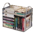 thumbnail image 2 of Student Book Storage Bag Transparent Storage Box Foldable Handheld Books School Supplies Organising Box, 2 of 3