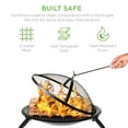 thumbnail image 2 of Best Choice Products 22in Fire Pit Bowl, Portable Folding Steel Outdoor Camping Accessory w/ Mesh Cover, Poker, 2 of 5