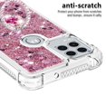 thumbnail image 3 of Funda para Motorola Moto G Stylus 2021 5G con Brillo Líquido Flotante, Purpurina, Parachoques y Anillo Giratorio Soporte, 3 of 5