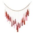 thumbnail image 2 of Tapiz tejido de macramé con borlas, adornos de fondo bohemios, decoración para colgar en la pared Rojo, 2 of 8