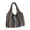 Brown, variant on Women's Retro Vertical Fabric Tote Bag, Color Block Western Style Shoulder Purse, Extra Large Capacity Casual Handbag Perfect for Daily Work, Shopping, Travel and Everyday Use, 13*13*4in, Brown
