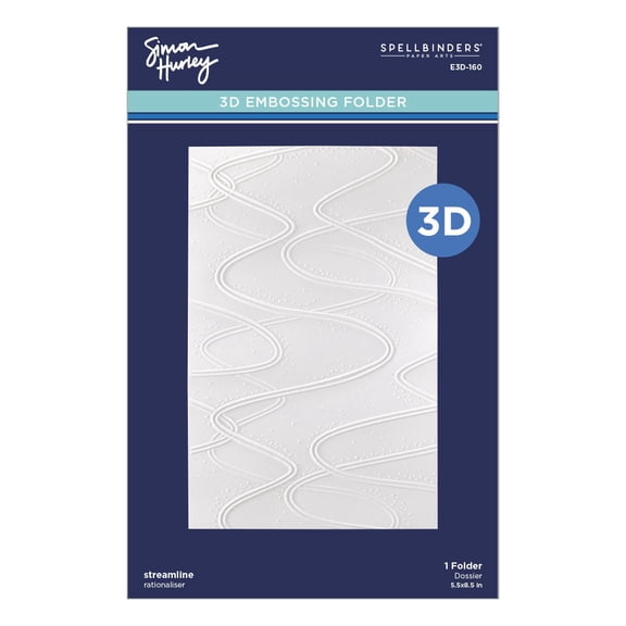 Spellbinders 3D Embossing Folder by Simon Hurley-Ski-Son's Greetings
