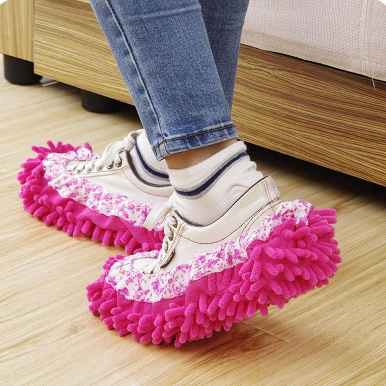 1Pcs Mop Slippers Shoes for Floor Cleaning ,Microfiber Shoes Cover Reusable  Dust Mops for Women Washable , Mop Socks for Foot Dust Hair Cleaners