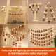 thumbnail image 4 of HXWEIYE Cadena de luz con clips para fotos de 120 LED, luz blanca cálida de 40 pies con 52 clips transparentes, 12 ganchos en el temporizador de pared y 8 modos, cadena de luces de alambre de cobre al, 4 of 7