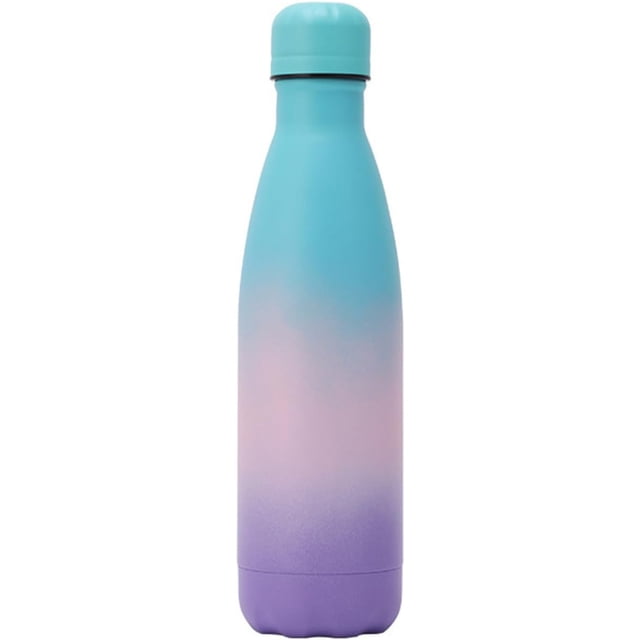 17oz/500ml-Botellas de Agua de Acero Inoxidable, Las Botellas de Agua Mantienen Fríos Durante 24 Horas y Calientes Durante 12 horas (Azul, Rosa y Morado)