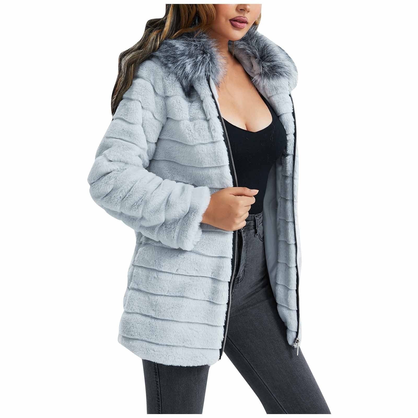 spiselige Flytte Rug Women's Warm Winter Coat Velvet Puffer Jacket Quilted Faux Fur Hood Zip Up  Solid Jackets S-3XL - Walmart.com